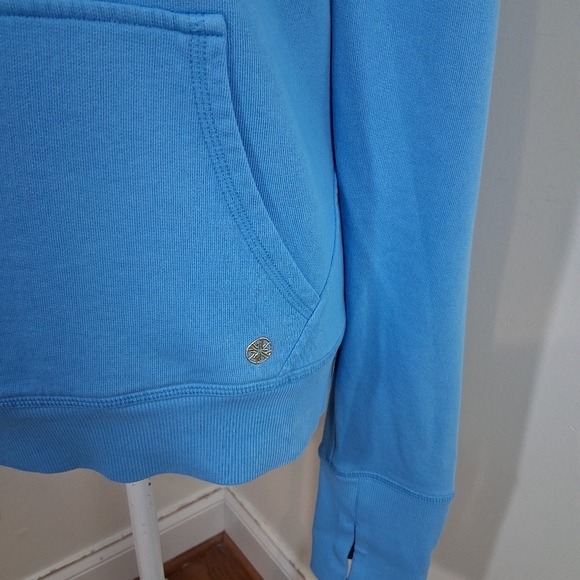 Lilly Pulitzer Luxletic Carrie Pullover Pocket Blue Hoodie Size Large - Picture 7 of 10